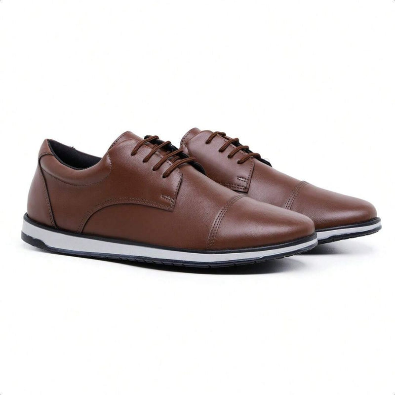 Sapato Oxford Masculino Social Marrom Brogue
