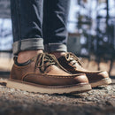 Sapato Masculino de Couro Moc Toe