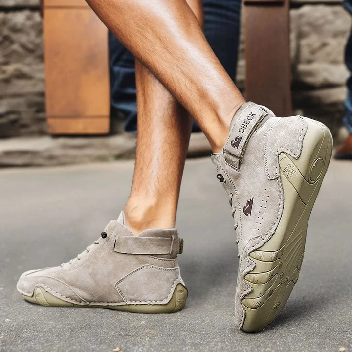 Sapato de Couro Casual Antiderrapante