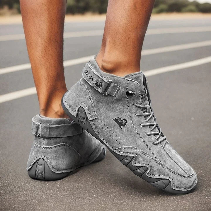 Sapato de Couro Casual Antiderrapante