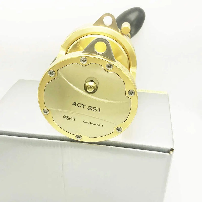 Carretilha de Pesca Marítima ACT351 - Força de Drag 20kg e Recolhimento ágil 4.1:1 para Capturas Incríveis à Mão Direita