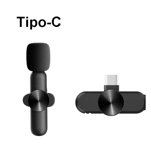Microfone de Lapela Sem Fio para YouTuber