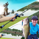 Kit De Pesca Sougayilang Vara 1.8m-2.1m: Leveza e Potência em Cada Lançamento com Fibra de Carbono e Carretilha de Alta Performance