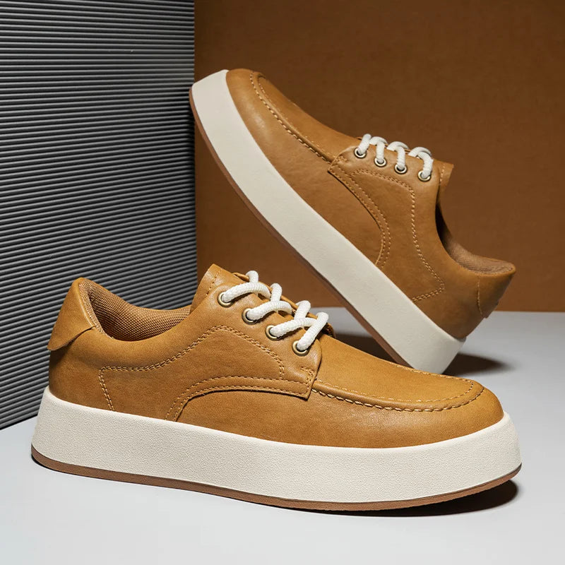 Sapatênis Masculino de Couro Genuíno - Conforto e Estilo com Victoniro