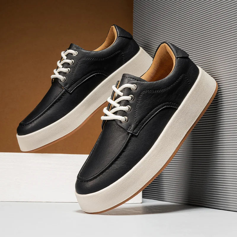 Sapatênis Masculino de Couro Genuíno - Conforto e Estilo com Victoniro