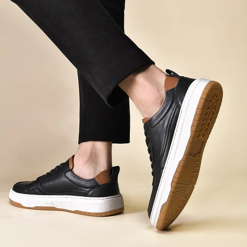 Tênis Masculino de Couro Genuíno – Conforto e Estilo com Capello