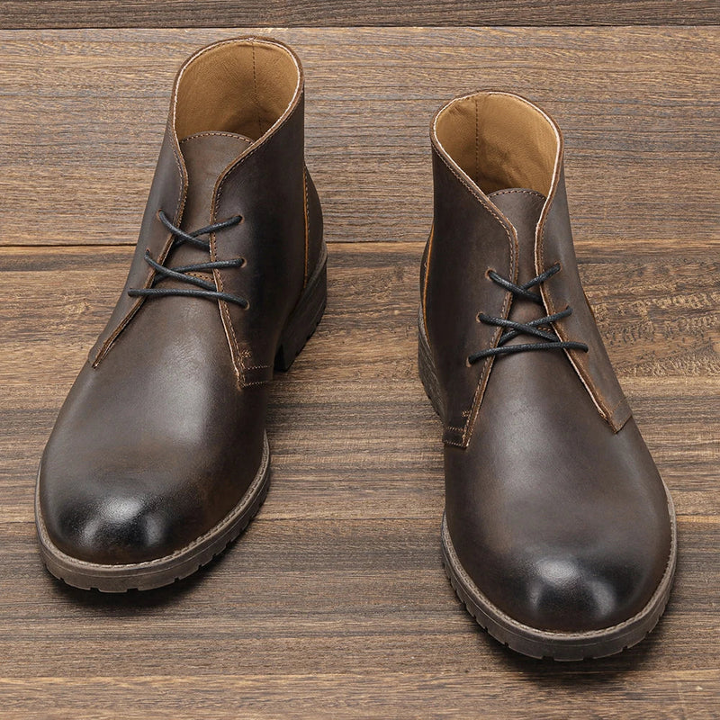 Bota Jeff Jed: Conforto e Estilo em Couro Genuíno para o Homem Moderno