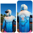 Camisa Masculina Com Capuz UPF 50+ Manga Longa Para Conforto e Proteção na Pesca