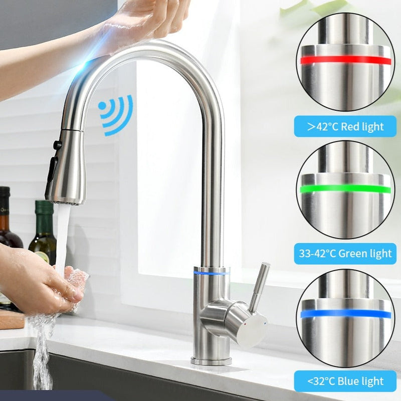 Torneira Inteligente para Cozinha com Abertura por Toque