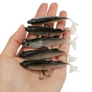 Kit de Iscas Artificiais Soft Fishing 8cm - 5 Unidades com Ganchos para Capturas Incríveis