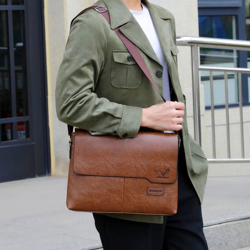 Maleta de Couro Genuíno Waixier - Estilo e Praticidade para Seu Dia a Dia