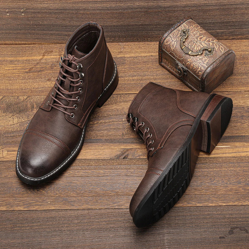 Bota Masculina de Couro Genuíno - Estilo e Conforto Renato Keven