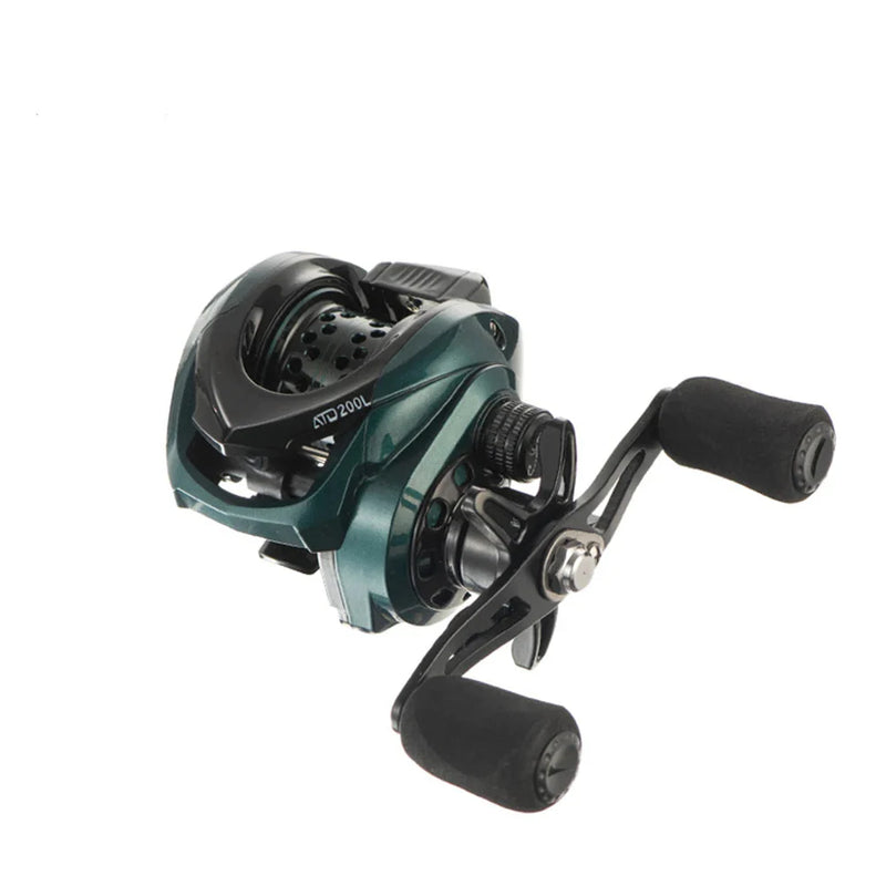 Carretilha Kingpesque Leve com Drag de 10kg e Recolhimento 7.2:1 + Óculos Polarizado Kingpesque como Brinde