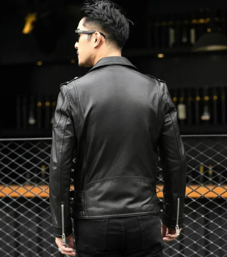 Jaqueta Masculina de Inverno em Couro Genuíno - Conforto e Estilo Europeu
