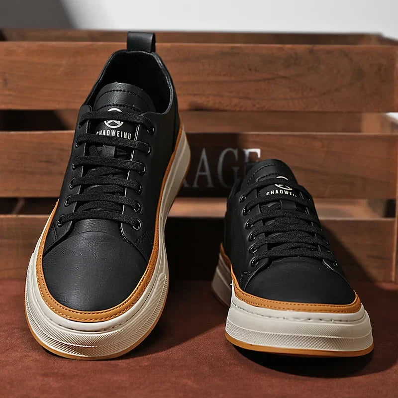 Tênis Masculino Miller Cooper em Couro Genuíno – Conforto e Estilo para Seu Dia a Dia