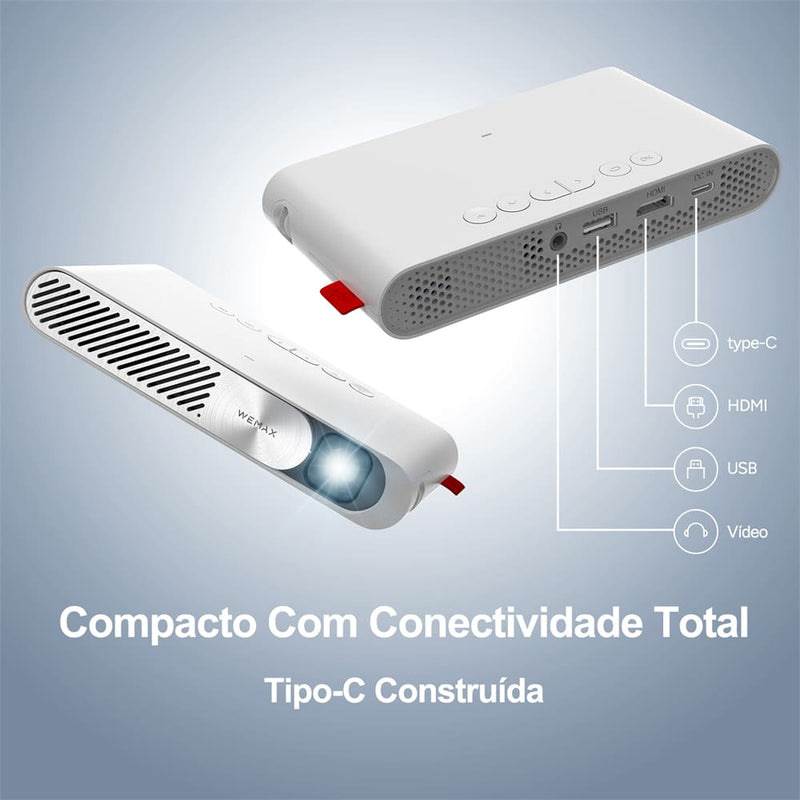 Mini Projetor Wemax Go 300 Laser ALPD Portátil Full HD 1080p