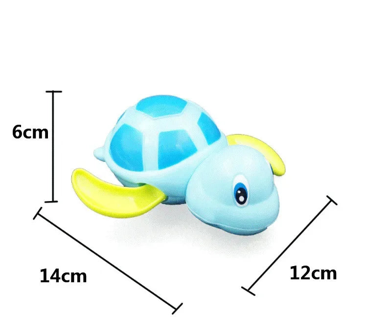 Única venda bonito dos desenhos animados animal tartaruga clássico brinquedo de água do bebê infantil nadar tartaruga enrolada corrente clockwork crianças praia banho brinquedos