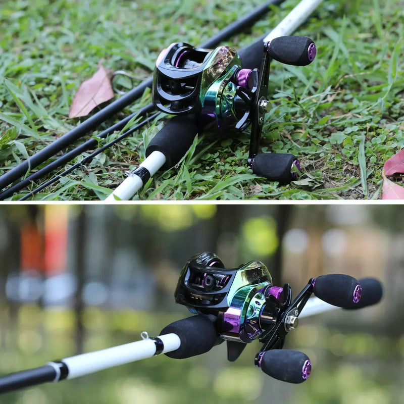 Kit de Pesca Sougayilang: Carretilha Eficiente e Vara Leve de 1.98m para Aumentar Seu Conforto na Pesca