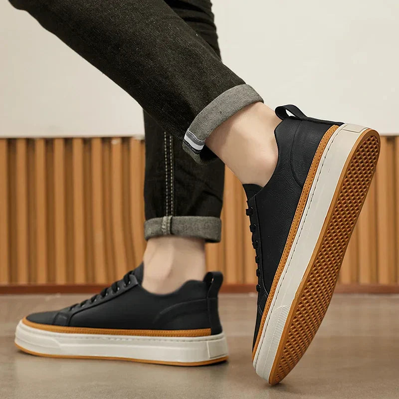 Tênis Masculino Miller Cooper em Couro Genuíno – Conforto e Estilo para Seu Dia a Dia