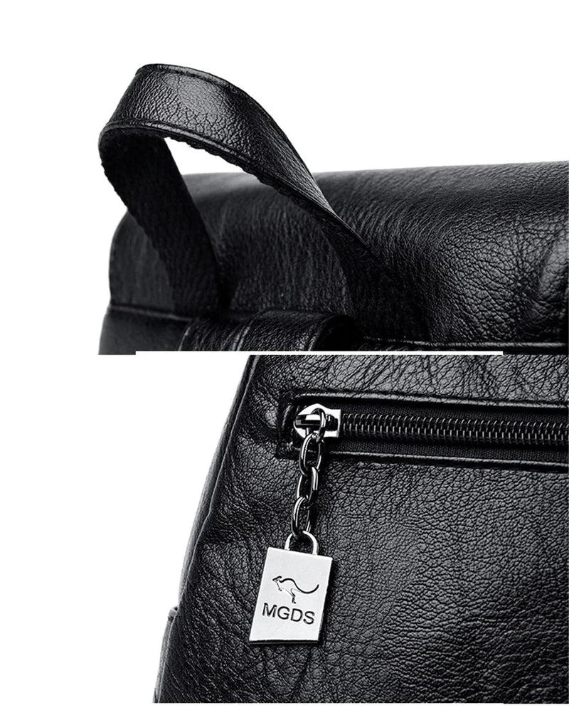 Mochila Feminina de Couro Genuíno - Estilo Vintage para Conquistar Seu Dia