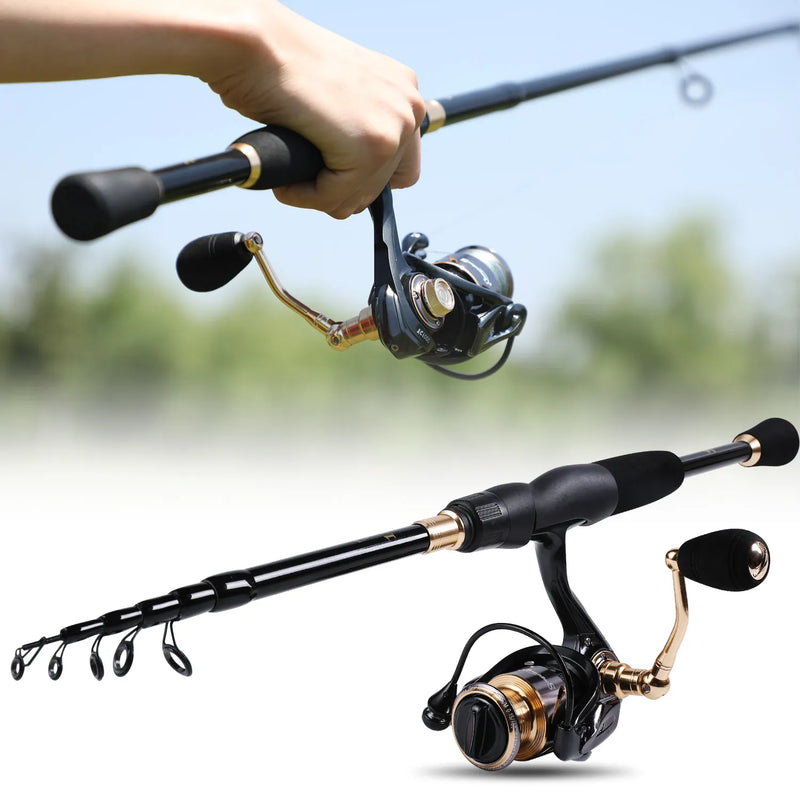 Vara de Pesca Telescópica Sougayilang: Conquiste a Liberdade de Pescar com Praticidade (1.8m-2.4m)