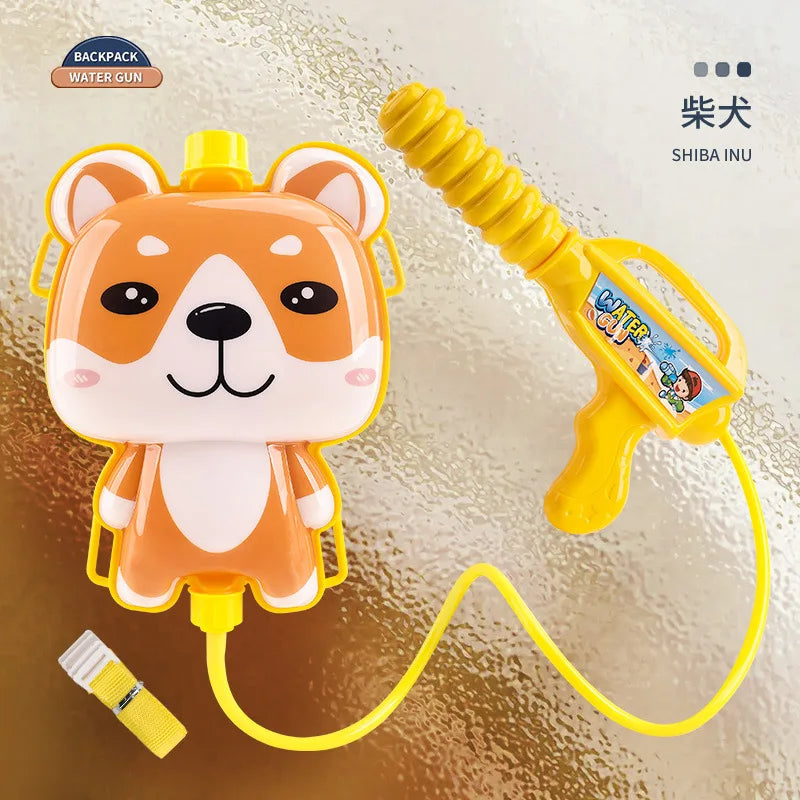 Crianças verão armas de água ao ar livre praia batalha de água wimming piscina festa mochila spray pistola de água dos desenhos animados animais pistola de água