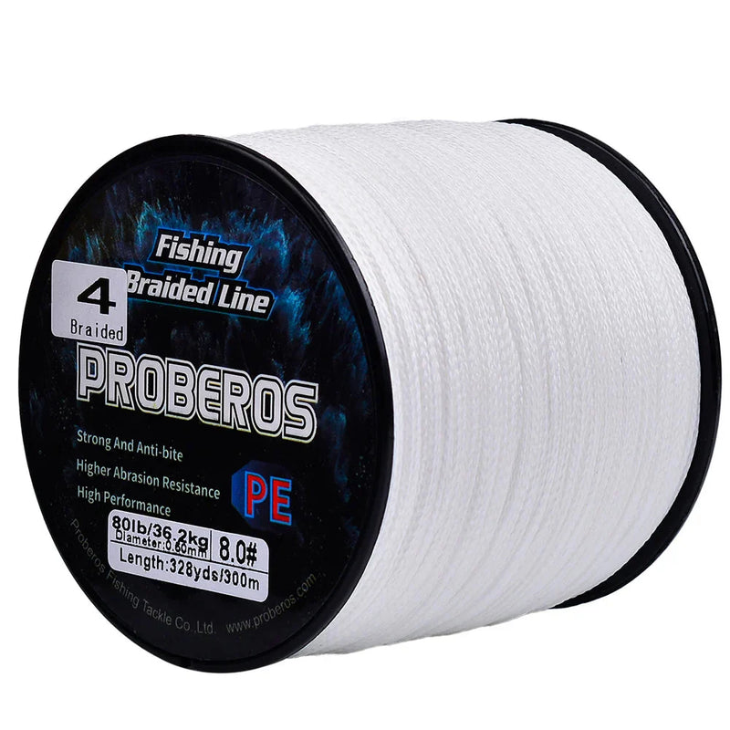 Linha de Pesca Multifilamento Proberos 300M - Confiabilidade e Versatilidade de 6LB a 80LB para Capturas Incríveis