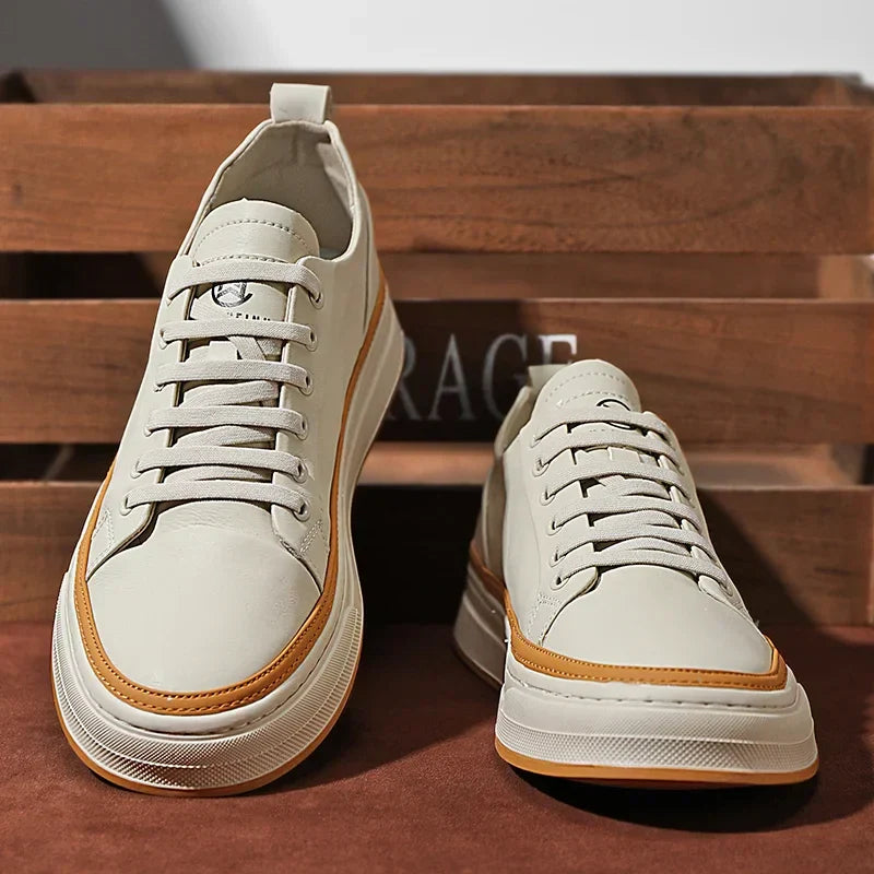 Tênis Masculino Miller Cooper em Couro Genuíno – Conforto e Estilo para Seu Dia a Dia