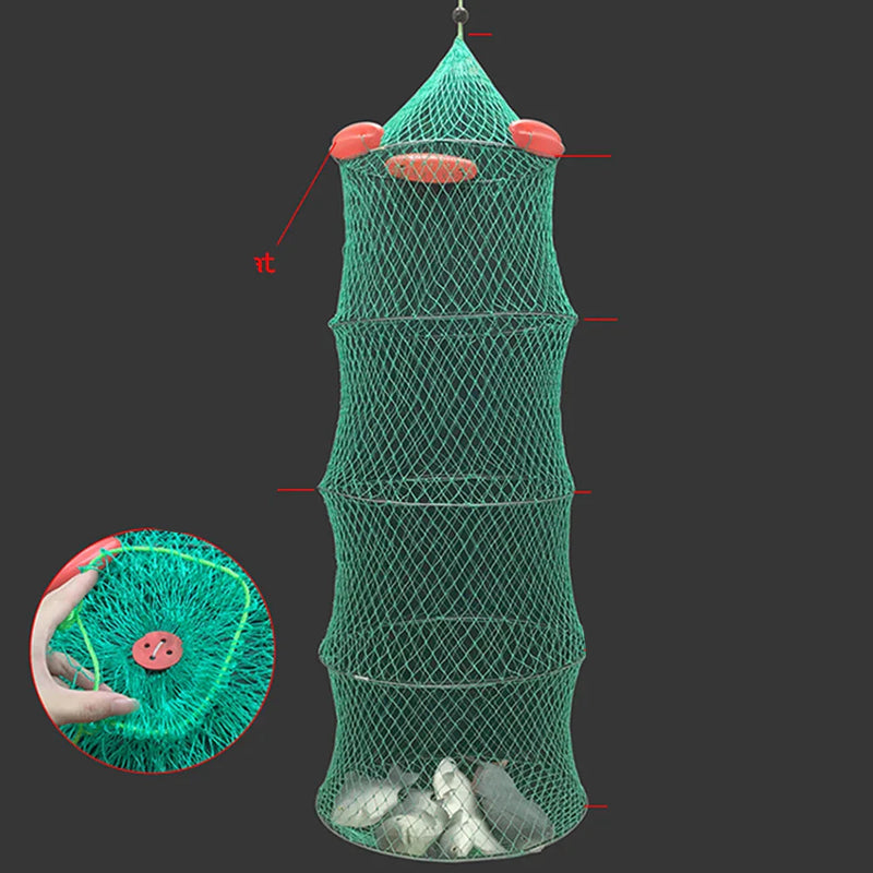 Rede de Pesca Dobrável com Flutuação Protetora para Conforto e Praticidade