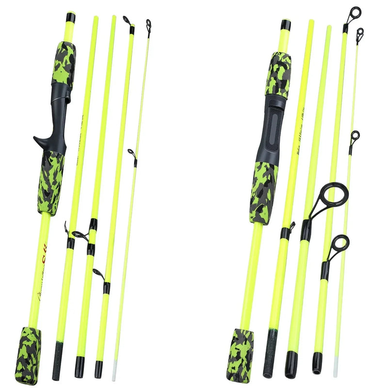 Vara De Pesca Ultraleve Sougayilang: Conforto e Precisão Com Fibra De Vidro e Punho Em EVA