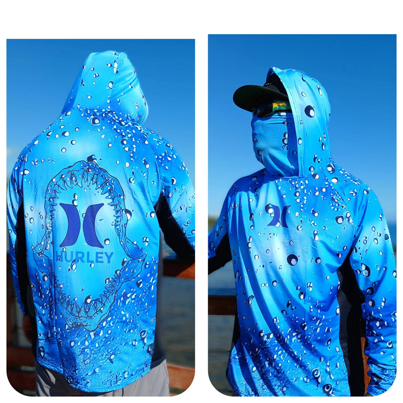 Camisa Masculina Com Capuz UPF 50+ Manga Longa Para Conforto e Proteção na Pesca