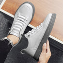 Tênis Casual Masculino em Couro Genuíno - Conforto e Estilo para o Seu Dia a Dia