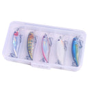 Conjunto de Isca Minnow com 5 Peças e Ganchos Afiados para Capturas Incríveis
