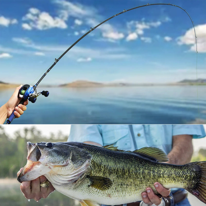 Kit De Pesca Sougayilang Vara 1.8m-2.1m: Leveza e Potência em Cada Lançamento com Fibra de Carbono e Carretilha de Alta Performance