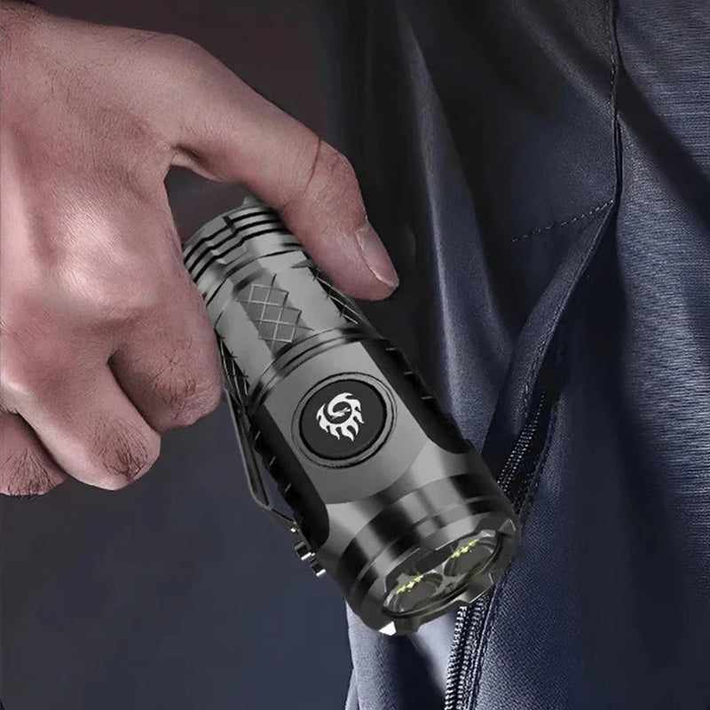 Lanterna Recarregável 20W LED Tipo-C: Iluminação Prática e Impermeável para Suas Aventuras