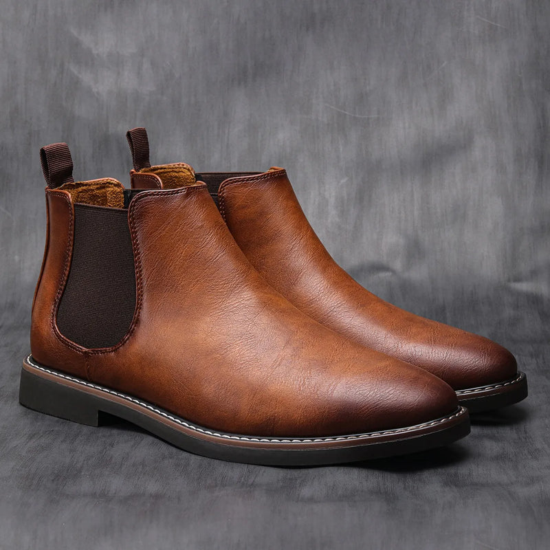 Bota Masculina Chelsea de Couro