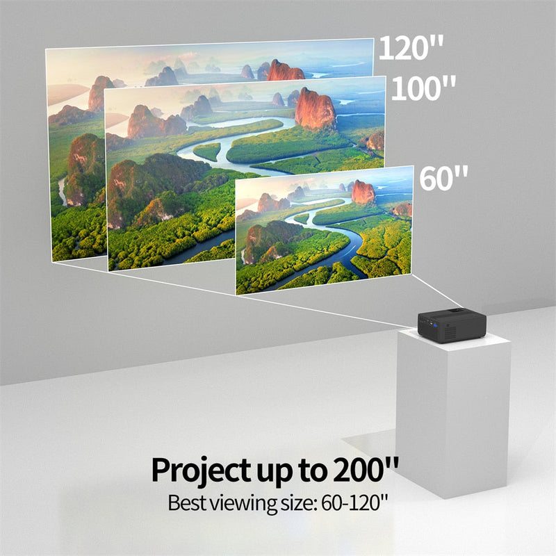 Projetor Wewatch V10 Pro Black Portátil Full HD 1080P Wifi