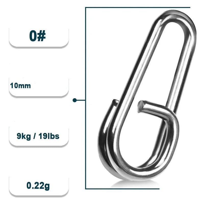 Conjunto de Snap de Pesca em Aço Inoxidável Reforçado – Disponível em 50 ou 100 Unidades para Segurança e Durabilidade