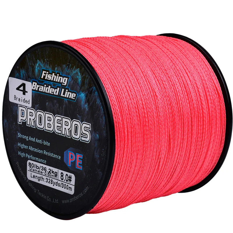 Linha de Pesca Multifilamento Proberos 300M - Confiabilidade e Versatilidade de 6LB a 80LB para Capturas Incríveis