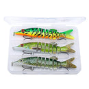 Conjunto de Iscas Artificiais Articuladas Trehook em 3 e 5 Peças para Pesca Eficiente