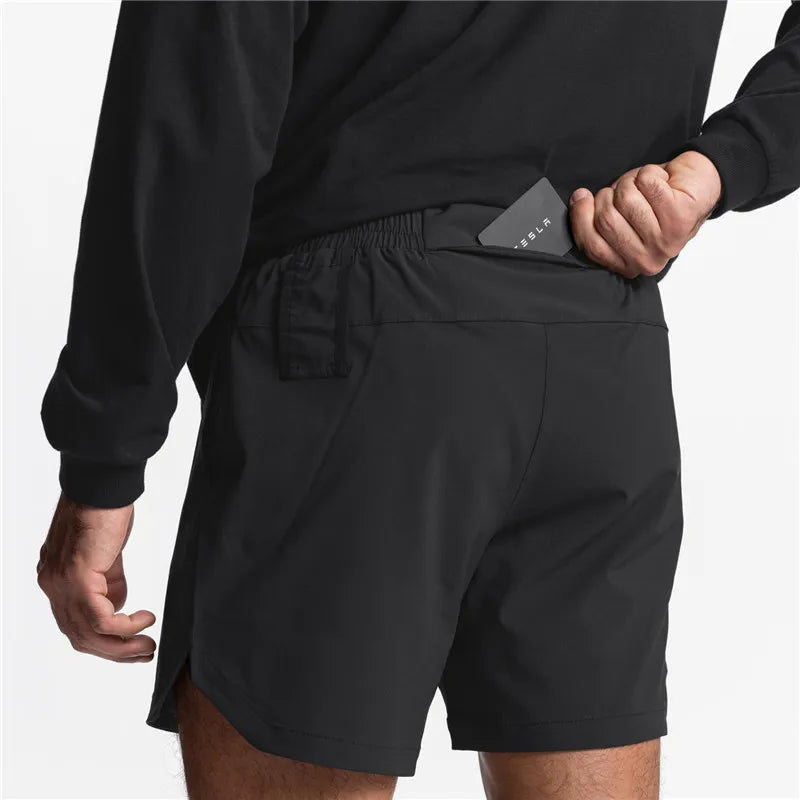 Short Masculino de Academia Preto