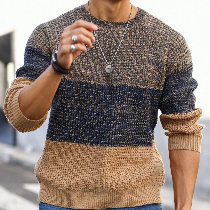 Suéter Masculino Listrado Caqui Urban Viego