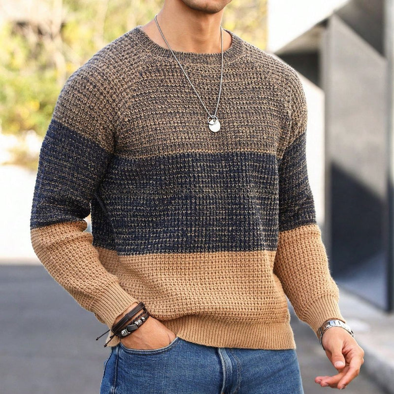 Suéter Masculino Listrado Caqui Urban Viego