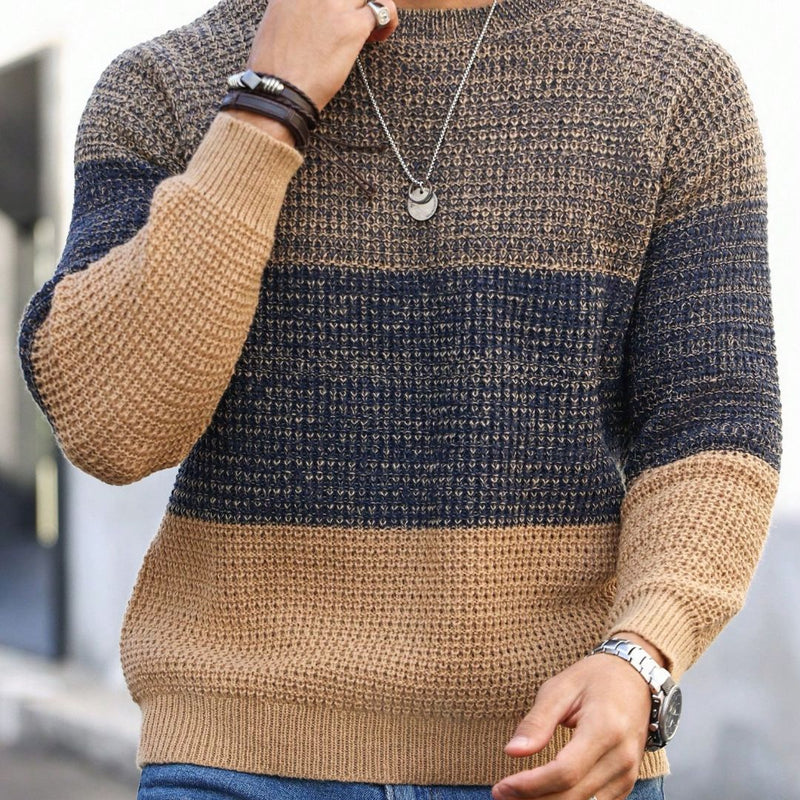 Suéter Masculino Listrado Caqui Urban Viego