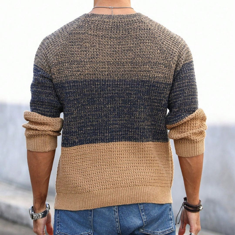 Suéter Masculino Listrado Caqui Urban Viego