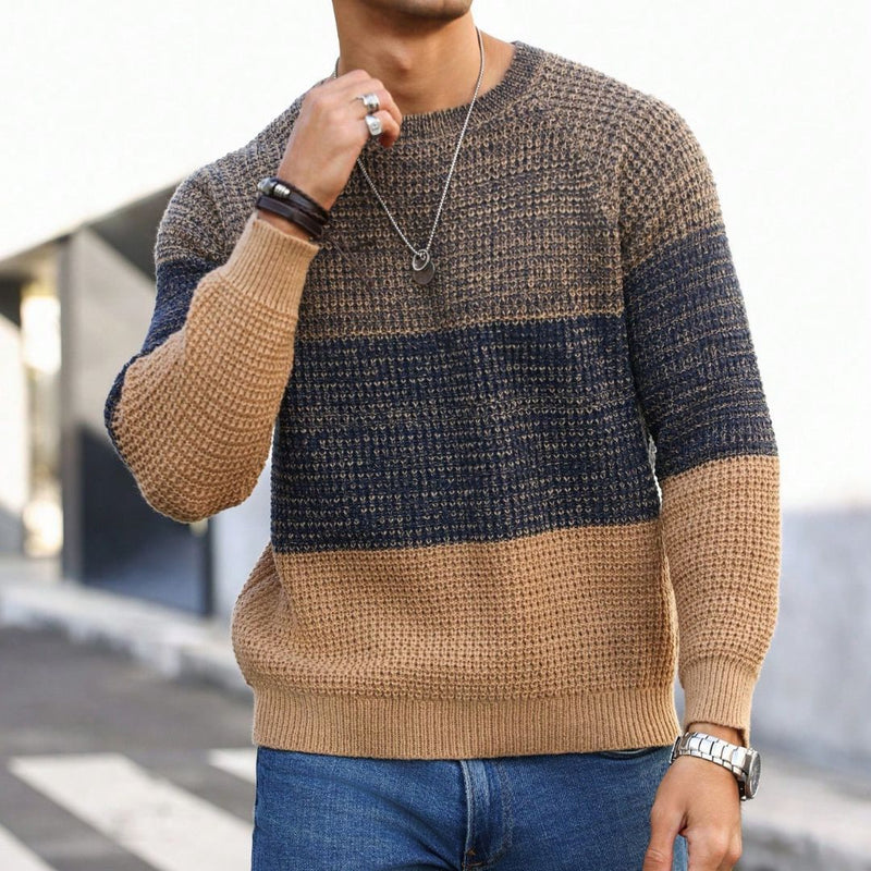 Suéter Masculino Listrado Caqui Urban Viego