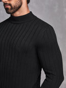 Suéter Masculino Gola Alta Preto Atlas