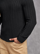 Suéter Masculino Gola Alta Preto Atlas