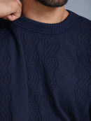 Suéter Masculino Tricot Azul Royal