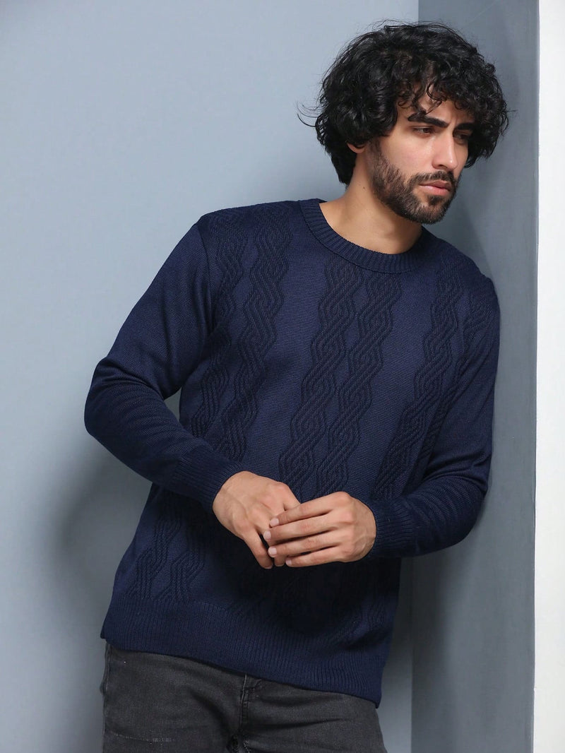 Suéter Masculino Tricot Azul Royal